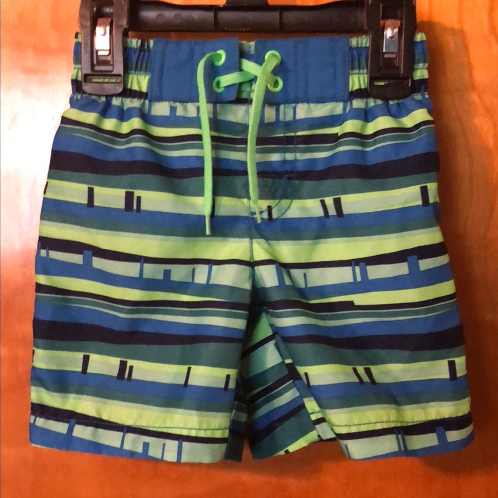 Infant Boys, Crazy 8, Swim Trunks, Green & Blue
